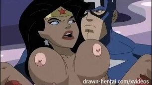 Fantastic Superhero Hentai Wonder Woman vs Captain America