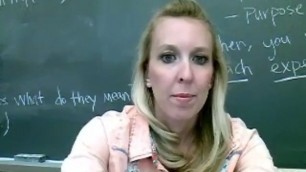 Naughty Teacher Keeps Her Camera On