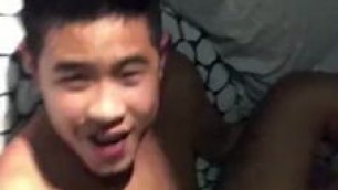 Asian boy begging for daddy’s cock