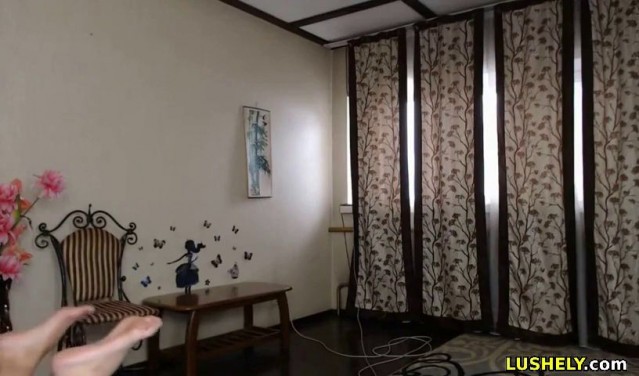 Busty chick with dildo