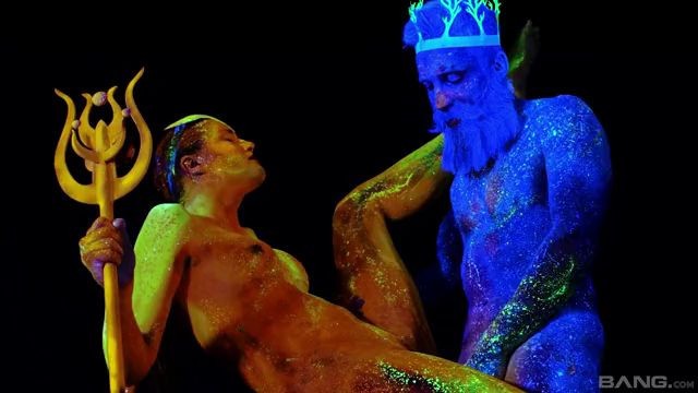 Kinky Body Paint Sex With Naughty Brunette Model Charli Red Katy Kiss Fuck