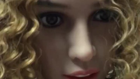 Nude Blonde Curly Hair Sex Doll with Big Boobs & Booty www.sexdolltech.com