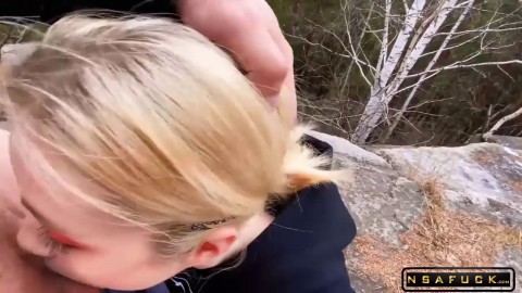 Blonde Blowjob Dick and Hard Pussy Fuck in the Forest Sweetie Fox