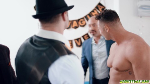 Straight groom-to-be fucked by male stripper during bachelor party!