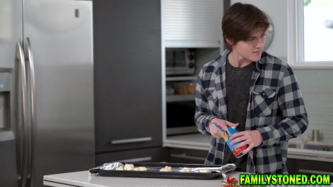 Stepmom Penny catches stepson fucking a can of raw dough