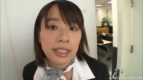 Japanese Secretary Haruna Hana Drops On Her Knees To Give Head Beautiful Sex Girl