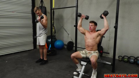 Studs Ashton Silvers and Kyle Fletcher hook up at the gym
