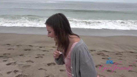 Pretty Babe Macy Meadows Spends A Day On The Beach With Her Bf Booty Seeker