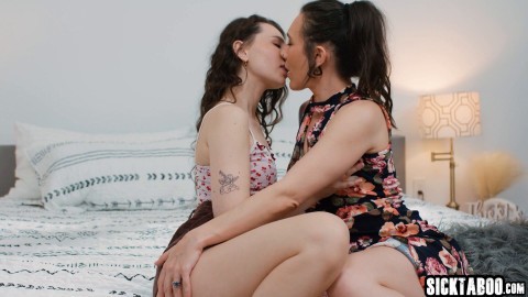 Lesbian teen licking MILFs wet pussy in front of MILFs naughty boyfriend