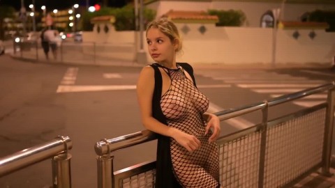 Mila amour, walking &strips; in public HD