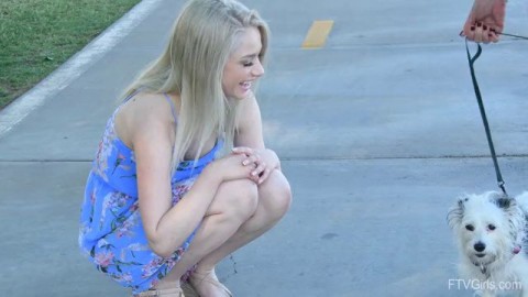 Stunning Blonde Enjoys While Fingering Her Pussy Outdoors Scarlett