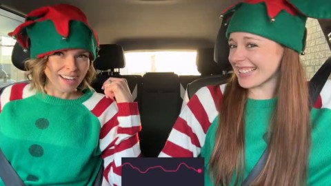 Horny Elves cumming in drive thru with remote controlled vibrators nadia foxx Xsite