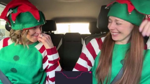 Nadia Foxx as Horny Elves cumming in drive thru with remote controlled vibrators nude models