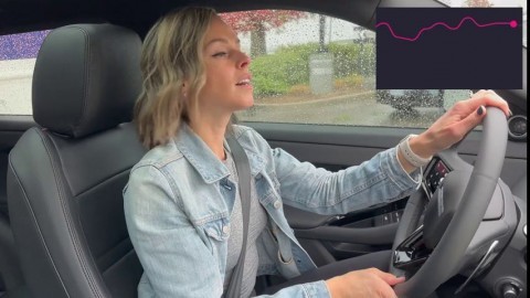 gets off hard with her remote controlled vibrator in public drivethrough free