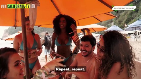 Hot Influencer Kisses Married Tourist On Beach In Brazil! Anyshemale