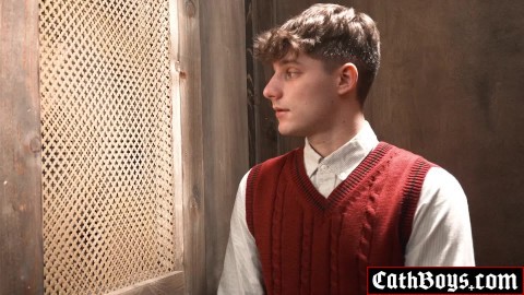 Sinful Priest Eddie Patrick fucks Altar Dex Devall boy in confession boot!