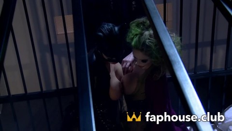 Catwoman Rocks Joker's World with Wild Cosplay XXX, Hardcore Threesome Screwing in Imprichum's sonment Escape!