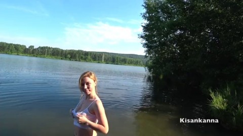 squirt in a public place! swimming in the lake with clothes on! Fancentro