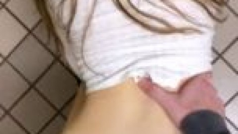 sneaky finger fuck in movie theater risky creampie in public bathroom pov little angel porn xxx videos