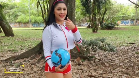 showing my soccer skills at eroticbeauties