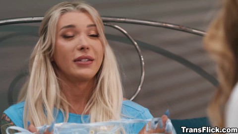 Aubrey Kate changes into the thong to show off to Ashley Lane