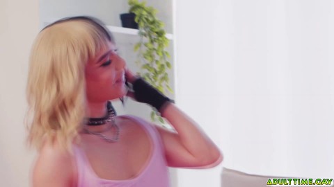 Harrison Feels keeps teasing sex Femboy Sam Ledger and coming onto him