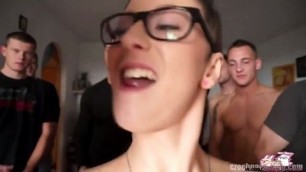 10 people fuck the girl and ended her gangbang