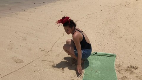 hot workout on island lolly lips JustFor.Fans