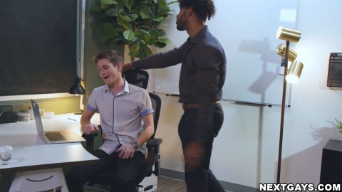 Tony Genius and Trevor Harris fuck at the office.