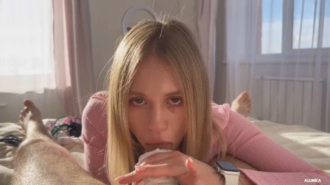 stepsister jerked off with her strip chat