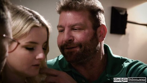 Teen gets uncomfortable by her sex lusting pervy neighbors