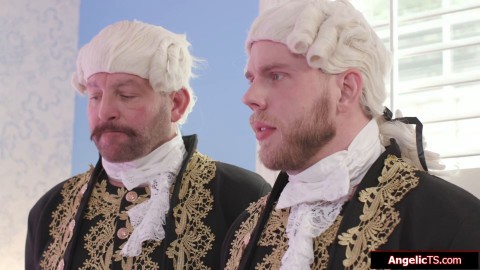 Butlers come suck our royal tgirl cocks and fucks our asses