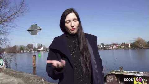 GERMAN SCOUT - First Time Anal Sex for small Tits Cougar Rina Helena at Pick Up Casting