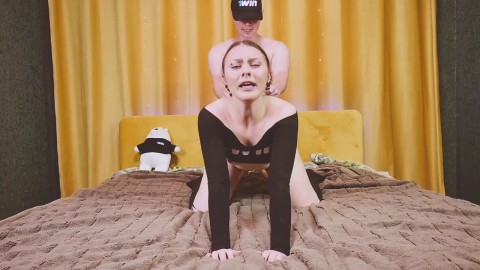 Stepbrother caught ponytail teen, plumbed all holes, creampied - hottest XXX!