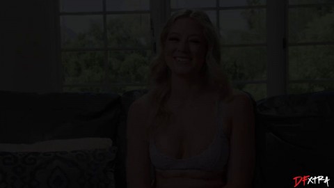 Blonde River Lynn In A White Bra Showcasing Her Stunning Figure Hot Black Pussy