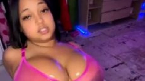 Oiled Up Dominican Tits