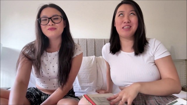 asian schoolgirl step sisters take alex adams AVN Stars