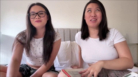 asian schoolgirl step sisters take alex adams AVN Stars