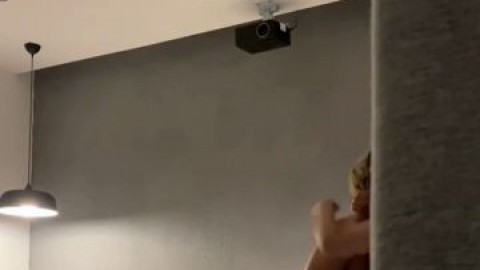 Blonde Chinese Guy Sex with Girl stand and carry 1