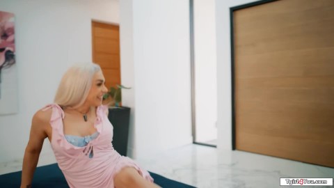 Ofcourse I couldnt hide both my shemale gfs from each other