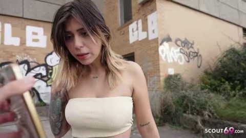 GERMAN SCOUT - Tall Latina Teacher Molly Smith Pick Up for no Condom Casting Fuck