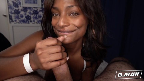 Ebony Beauty Rhae Woods Slurps On His Big Dick mom tight pussy