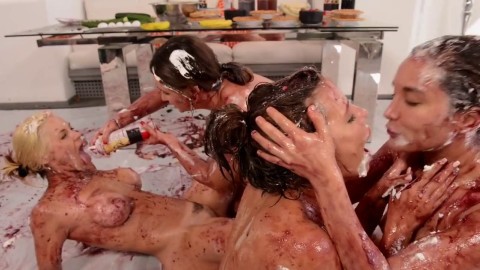 Food Fetish With Messy Insertions And Lesbian Action Featuring Top Pornstars local mom sex video