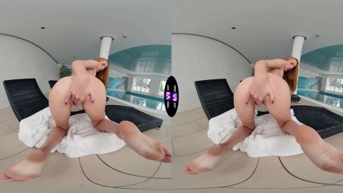 A Red Haired Beauty Holly Molly Caresses Her Slim Body с