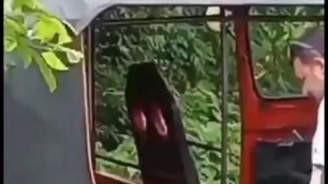 Mexican girl gets Creampie in golf cart