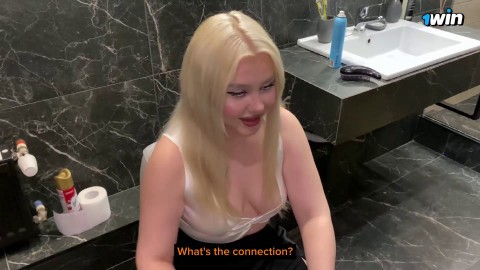 That blonde Teen gave me a suck off at the corporate party! The chief spotted