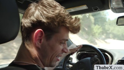 This hot and horny TS gives me handjob while riding