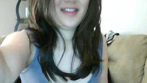 Asian Webcam Slut Strips and Rubs Her Pussy