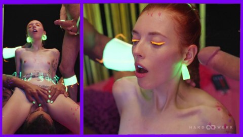 Neon Gangbang Hot Wax And Hard Cocks Pussy Closeup Vids