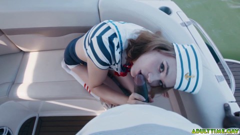 Femboy Yuna Yule fucked by boyfriend Harrison outdoors in his sexy outfit